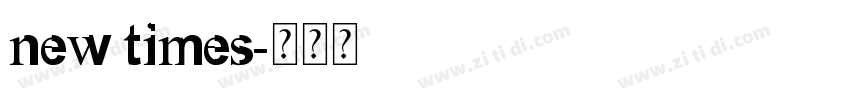 new times字体转换
